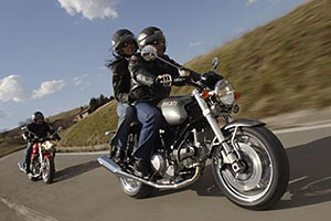 Motorcycle riders on the open road